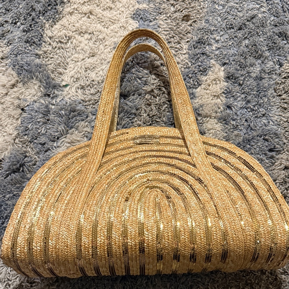 Kate Spade Gold Woven Tote